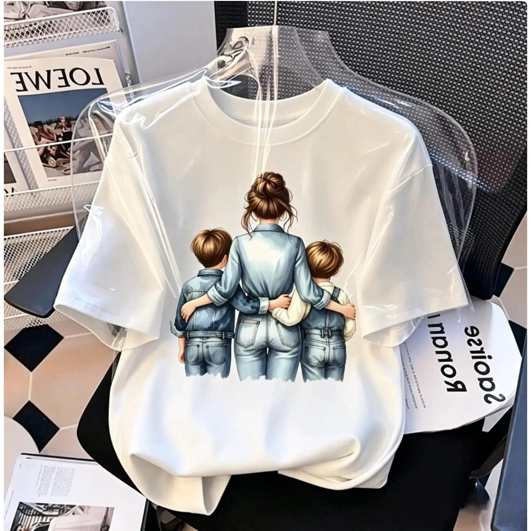 Women's Outdoor Casual Graphic Tee, 100% Cotton Short Sleeve Crew Neck Soft Fitted Sports Tops for Spring Summer Casual Wear