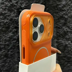 Original Armor Shockproof Magnetic Smartphone Case for iPhone 12-17 Plus Pro Max, Magsafe Wireless Charging Cover for Cellphone Handheld Devices Accessories