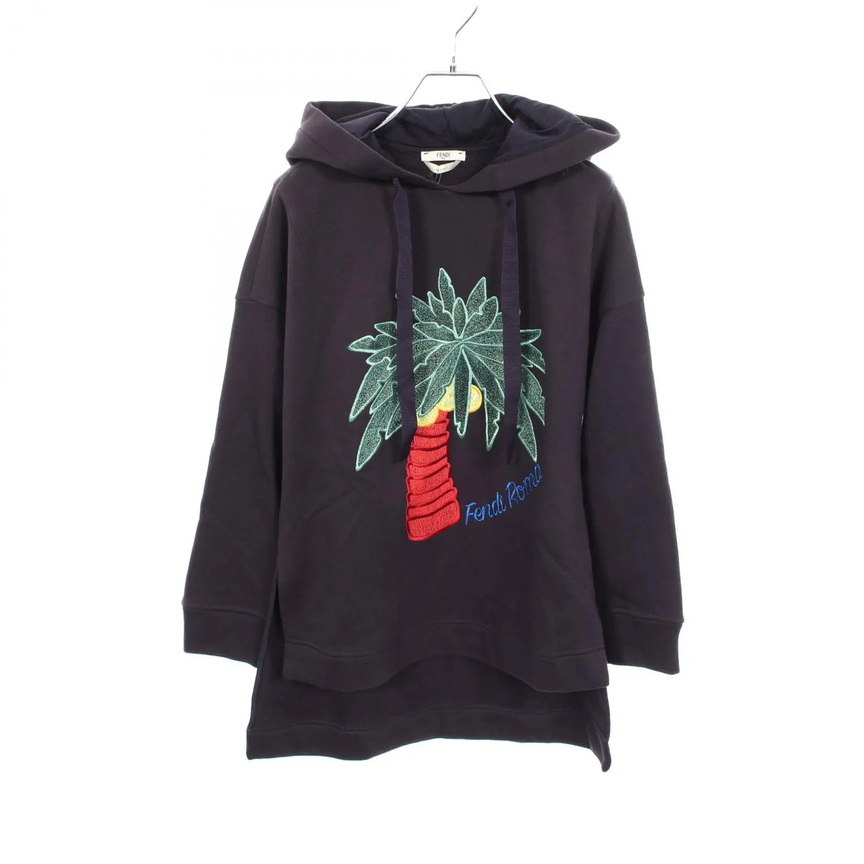 Pre-owned FENDI Cotton Small Leather Goods Embroidered Sweatshirt