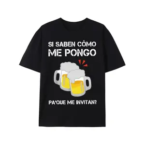 Mens Spanish Humor Beer TShirt with Spanish Sayings and Beer Pong Phrases Soft Lightweight Cotton Retro Loose Fit Tee for Drink Lovers Casual Party Outfits AllSeason Wear