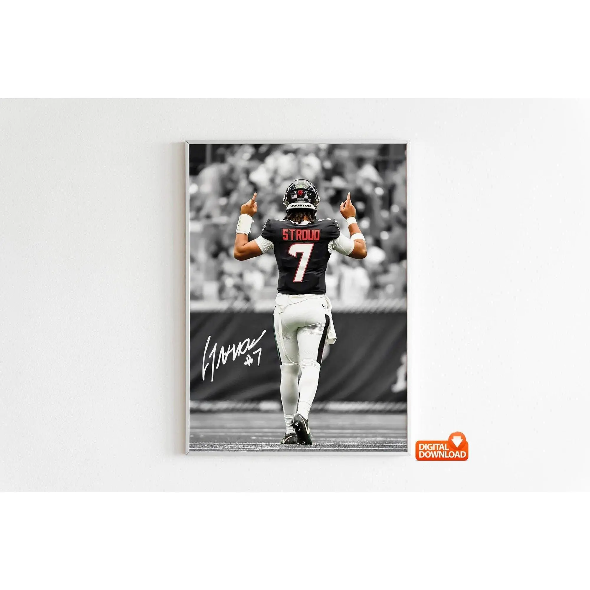 C.J. Stroud Poster, Signed Football Poster( Unframed - Print Only )