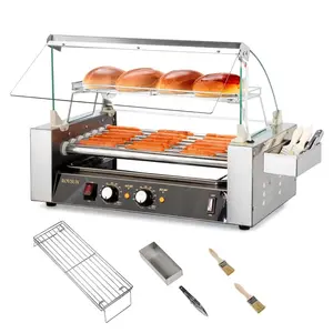 [TOP RATED - FLASH SALE] ROVSUN 18 Hot Dog Roller Grill with Cover