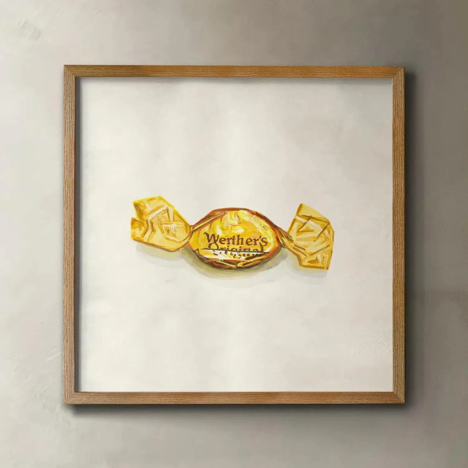 Caramel Hard Candy Canvas Print Retro Food Wall Art Vintage Poster Kitchen Decor Sweet Treat No Frame