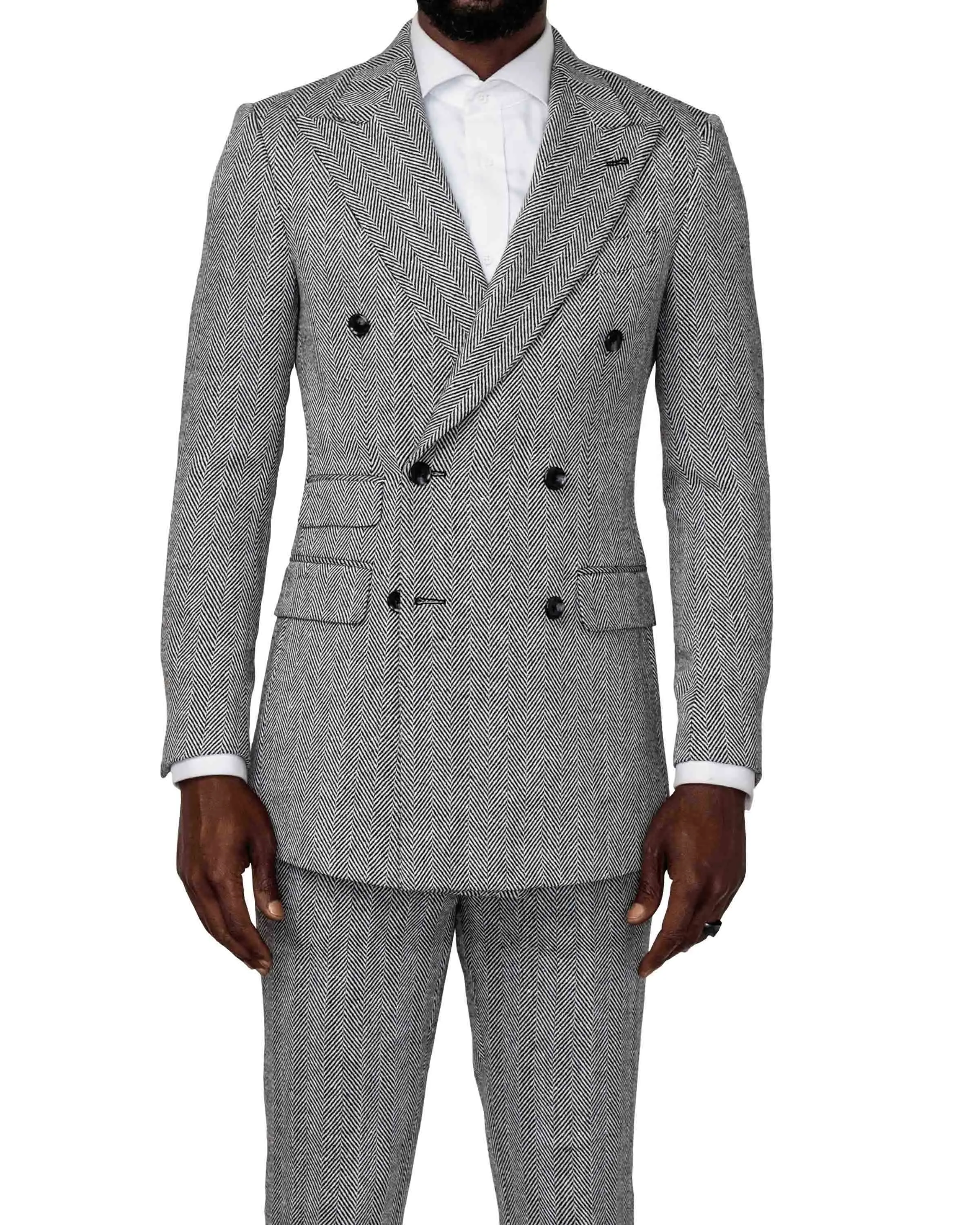 Jeremy Gray Tweed Herringbone Suit