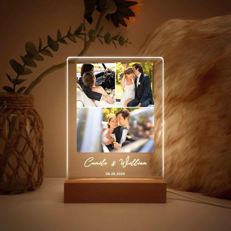 Personalized Song Plaque Music Picture Frame Night Lamp  Custom Album Cover with Photo | Gifts for Boyfriends, Birthday Gifts for BF, Graduation Leis, Teacher Gifts, Teen Girl Gifts, Anniversary Gift for Him, Romantic Home Decor Light Signs