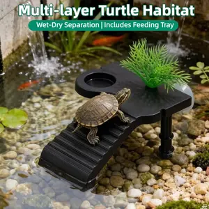 Multi-Layer Turtle & Reptile Habitat, Flexible Combos, Plastic, Escape Proof Design, Climbing Ramps, Observation Platforms