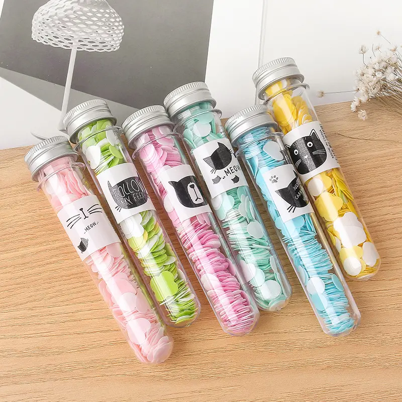 Portable Tube Pack Flower Shaped Paper Soap Sheets, Disposable Travel Hand Washing Soap Flakes, Mini Outdoor Camping Pocket Soap Paper