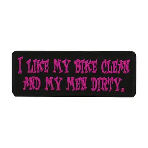 I like My Bike Clean embroidered Biker patch