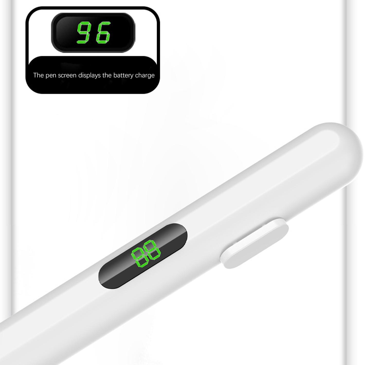 Stylus Pen for iPad 2018-2025, USB-C Fast Charging Pencil with LED Power Display Tilt Sensitivity for Apple iPad A16/11/10/9/8/7/6, Air 7/6/5/4/3/M3/M2, Pro 13"/12.9"/11"/M4, Mini 7/6/5, White