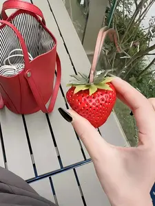 Lovely Strawberry Bag Ornament - Fashionable 3D Fruit Charm for Bag Decoration & Gift