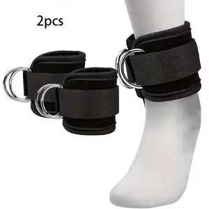 2pcs Comfortable Adjustable Ankle Straps for Cable Machines, Gym Workout Leg Strap, Glute Cuff, Ankle Cuffs for Glute Workouts, Foot Straps for Kickback