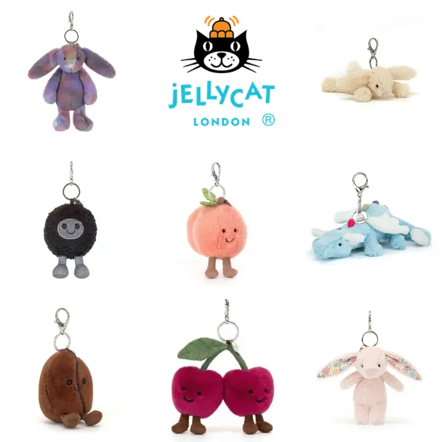 2026 Jellycat Keychains Limited Soft Plush Keychain Collection, Cute Stuffed Animal Charm, Must-Have Purse Backpack Accessory, Back To School Gift