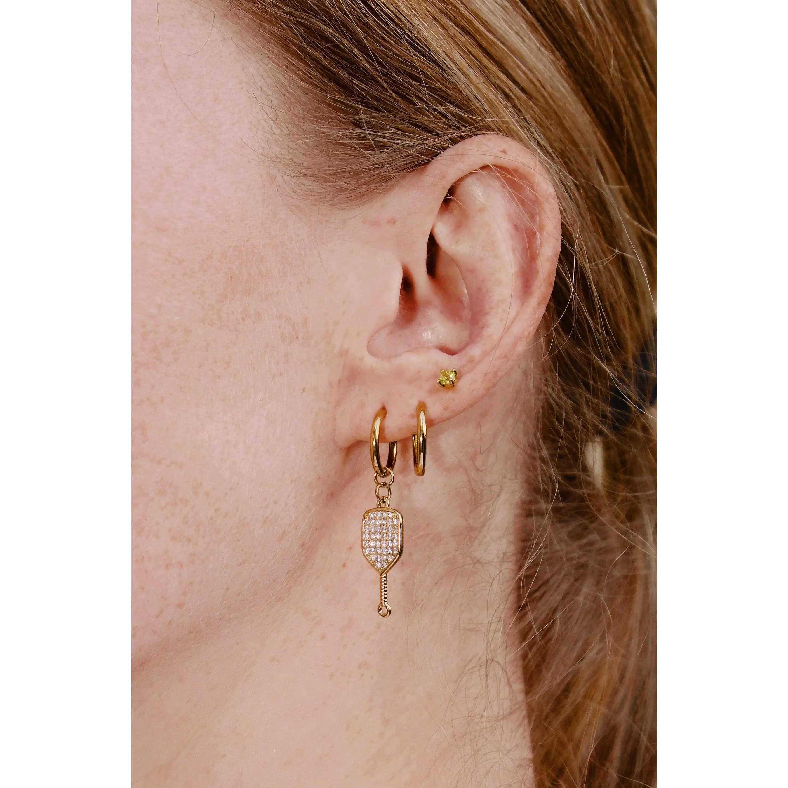 Pickleball Paddle Charm Dangle Earrings
