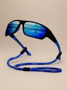 Polarized Sports Cycling Fishing Fashion Glasses, Outdoor Fashionable Hiking Camping Riding Glasses With Silicone Eyeglasses Strap And Portable Eyeglasses Case And Cleaning Cloth