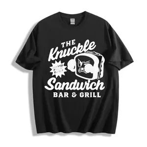 Casual Streetwear Style Unisex T-Shirt The Knuckle Sandwich Bar And Grill Graphic Design Summer And Casual Wear Perfect Gift For Foodies And Comedy Lovers
