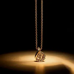 Pre-owned Dior, Dior Necklace, CD Necklace, Twisted Teardrop, Teardrop Pendant, Gold Tone Jewelry, Crystal Necklace, Luxury Women's Jewelry, D15 Necklace