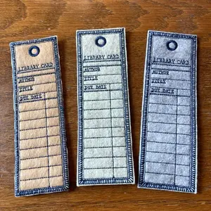 Felt Library Card Bookmark
