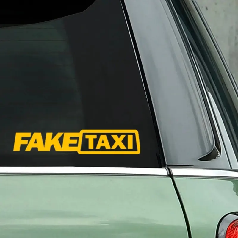 /KQM/Universal FAKE TAXI Car Auto Sticker Decal Emblem Self Adhesive Vinyl For Car Funny Car Sticker