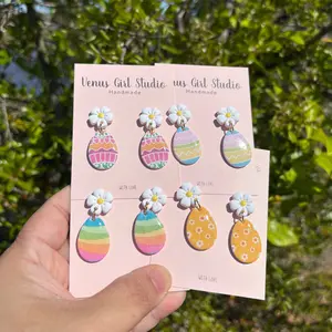 Floral Egg Earrings