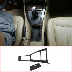 ABS Carbon Fiber Center Console Gear Shift Frame Car Accessories for BMW E90 E92 2005-2012 3 Series Left Hand Drive (Carbon Fiber)