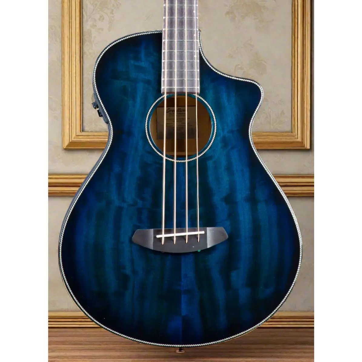 Breedlove ECO Pursuit Exotic S Concert CE Acoustic-Electric Bass Guitar, Twilight