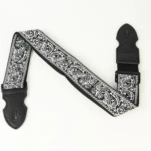 Guitar Strap, Adjustable Guitar Strap, Acoustic Strap, Boho Style Embroidered Guitar Strap, Music Accessories for Guitar & Bass