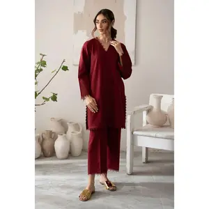 Sahar Ramadhan 2pc Pret SWP6 Lace Matching