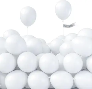 PartyWoo Balloons, 50 pcs 5 Inch Matte White Balloons, for Balloon Garland or Balloon Arch as Party Decorations, Wedding Decorations, Neutral Baby Shower Decorations, White-Y13