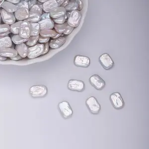 Freshwater Alien Pearl White Square Double sided Smooth Skin