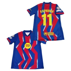 2025 2026 Home 11# Raphinha Short Sleeve Soccer Jersey