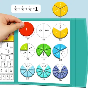 Early childhood education magnetic fractional disc three-dimensional molecular denominator cognitive addition and subtraction operation fractional toy enlightenment