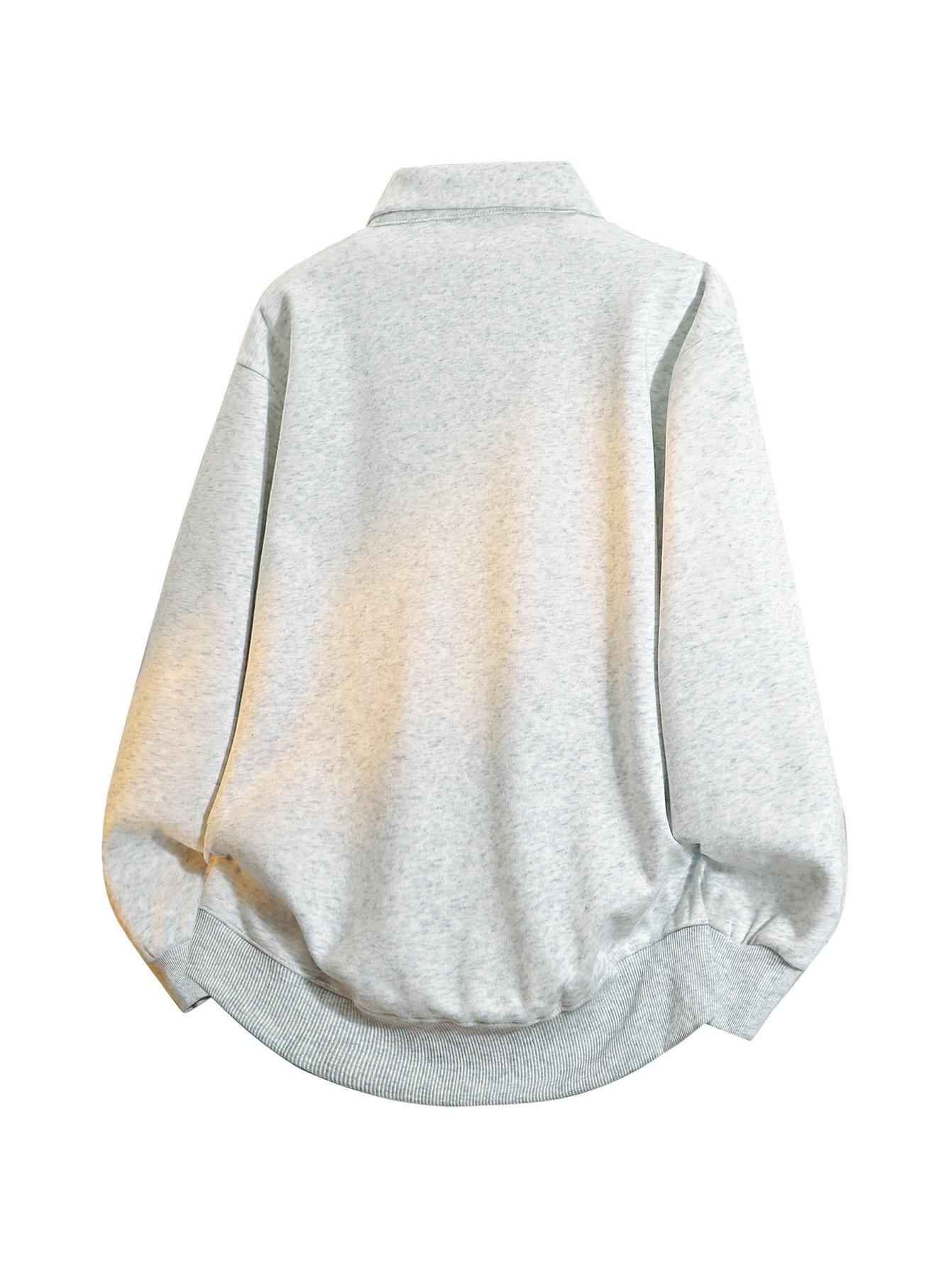 CCCMAI Men's Regular Fit Casual Comfy Long Sleeve Half Button Turn-Down Collar Polo Shirt for Spring Fall Breathable Fashion Solid Tops Menswear Plain