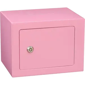 Small Safe Box 0.23Cuft   Safe Mini Lock Safe 9.05 x 6.7 x 6.7 inches Wall Safe Boxes for  Office Hotel  Rooms Business   ()