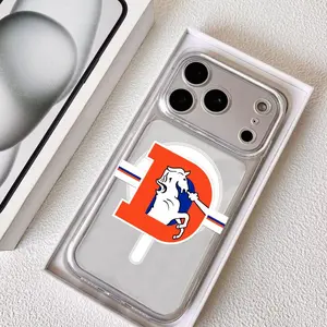 Denver Of B-Broncos Phone Case, Shockproof Phone Cover for iPhone 17 16 15 14 13 12 11 Pro Max Clear Magnetic Protective, Anti-Yellow For MagSafe Slim & Lightweight Camera Protection, Scratch-Resistant Case