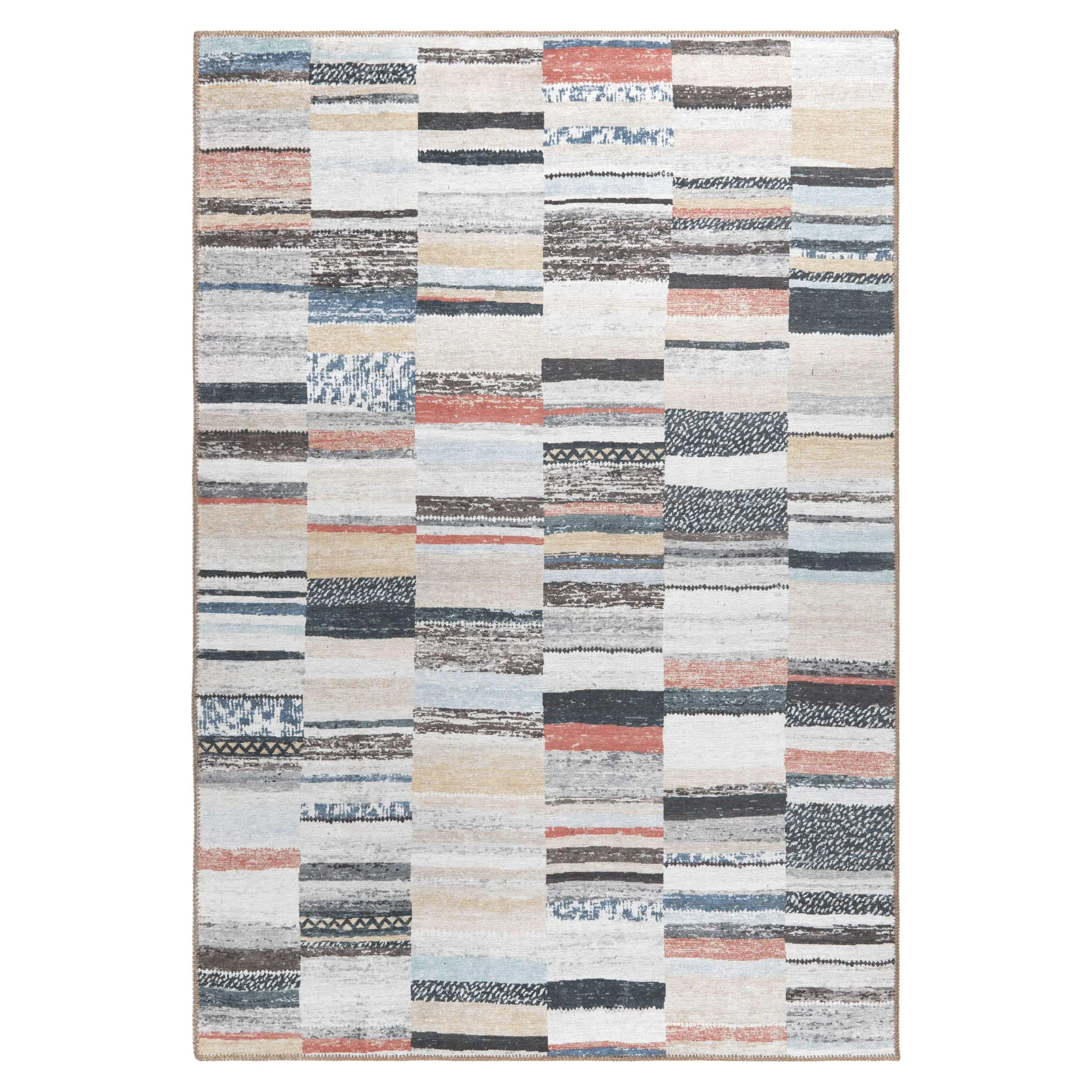 Emily Rayna Patched Up Scrapped Machine Made Indoor Area Rug