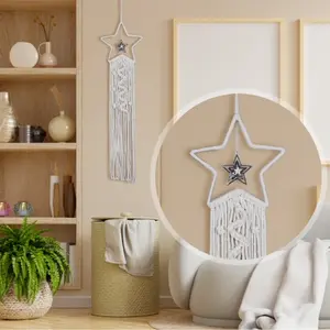 4-in-1 Macrame Kit for Beginners Macrame Kit Wall Hanging, Keychain, Dream Catcher, Plant Hanger Kit