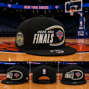 New Era New York Knicks 2026 NBA Finals 9FIFTY Snapback - Premium Embroidered Black Collector Edition Sports Collectible Hat for Knicks Fans