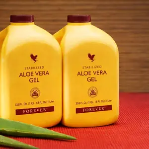 2 bottles of Forever Living  Pure aloe vera Inner Leaf Juice with lime 99.7% Aloe Content Preservative Free 33.8 fl oz Beverage for Healthy Digestion & Immune Support