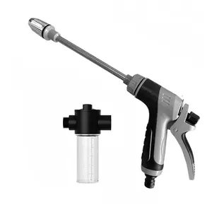 High Pressure Car Wash Water-Gun, Long Handle Car Wash Foam Pot, Garden Watering Tool, Watering & Irrigation Supplies for Home Garden, Car Washer Nozzle