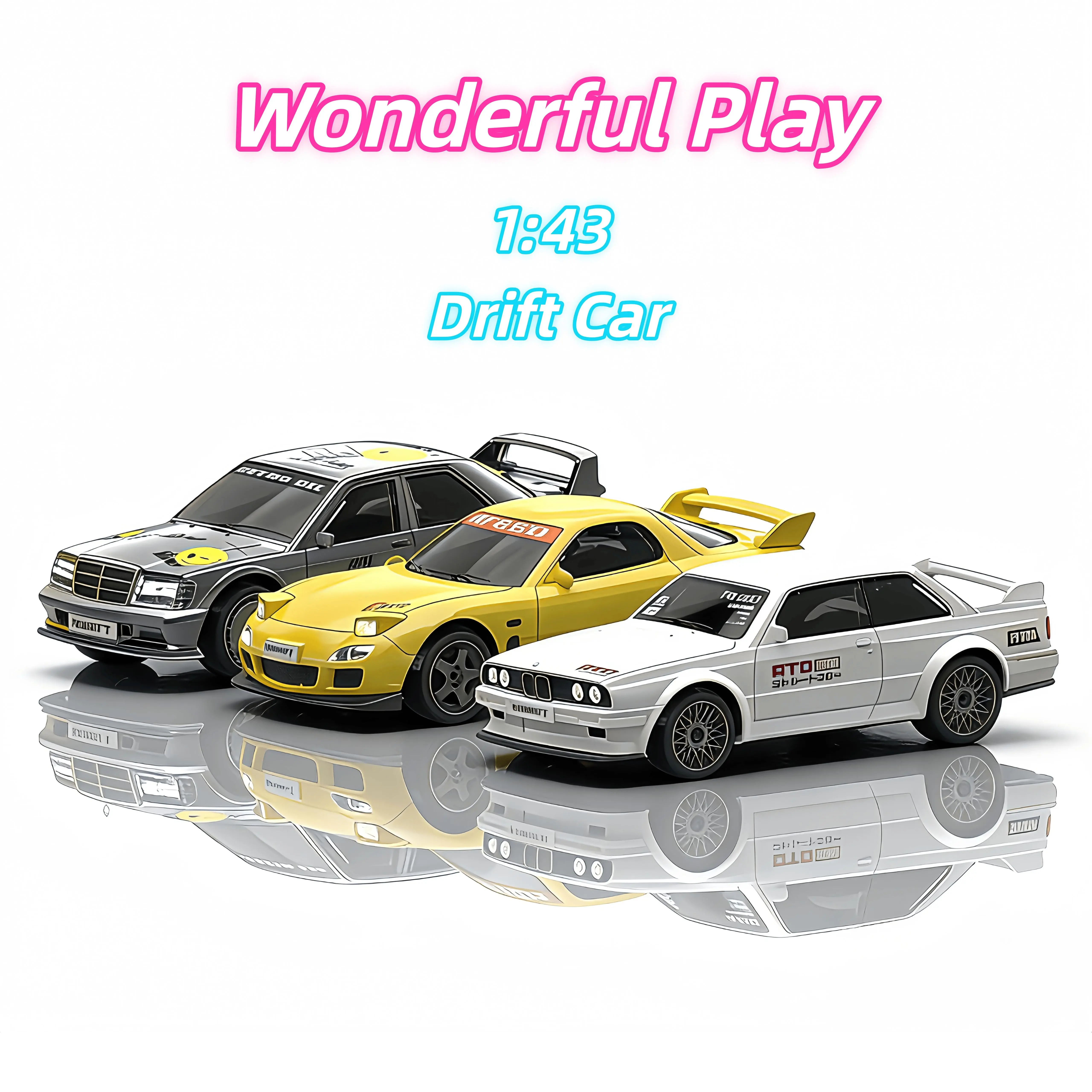 1:43 Mini 4WD RC Stunt Car, 2.4GHz Proportional Rechargeable Remote Control Toy Vehicle with Dual Tires, Adjustable LED Underglow & USB Charge, Desktop Drift Car Gift