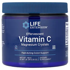 Life Extension Effervescent Vitamin C, Magnesium Crystals, 6.35 oz (180 g)