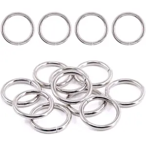60 count 1 Inch / 25mm Heavy Duty Multi-Purpose Metal O Ring Metal Rings for Hardware Bags Ring