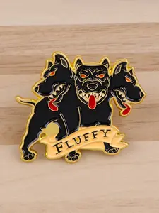 Three headed Vicious Dogs Brooch Pin, Perfect Gift Badge for Friends, Versatile Accessory for Sweaters Hats Backpacks, All Season Wear, Hat Pins