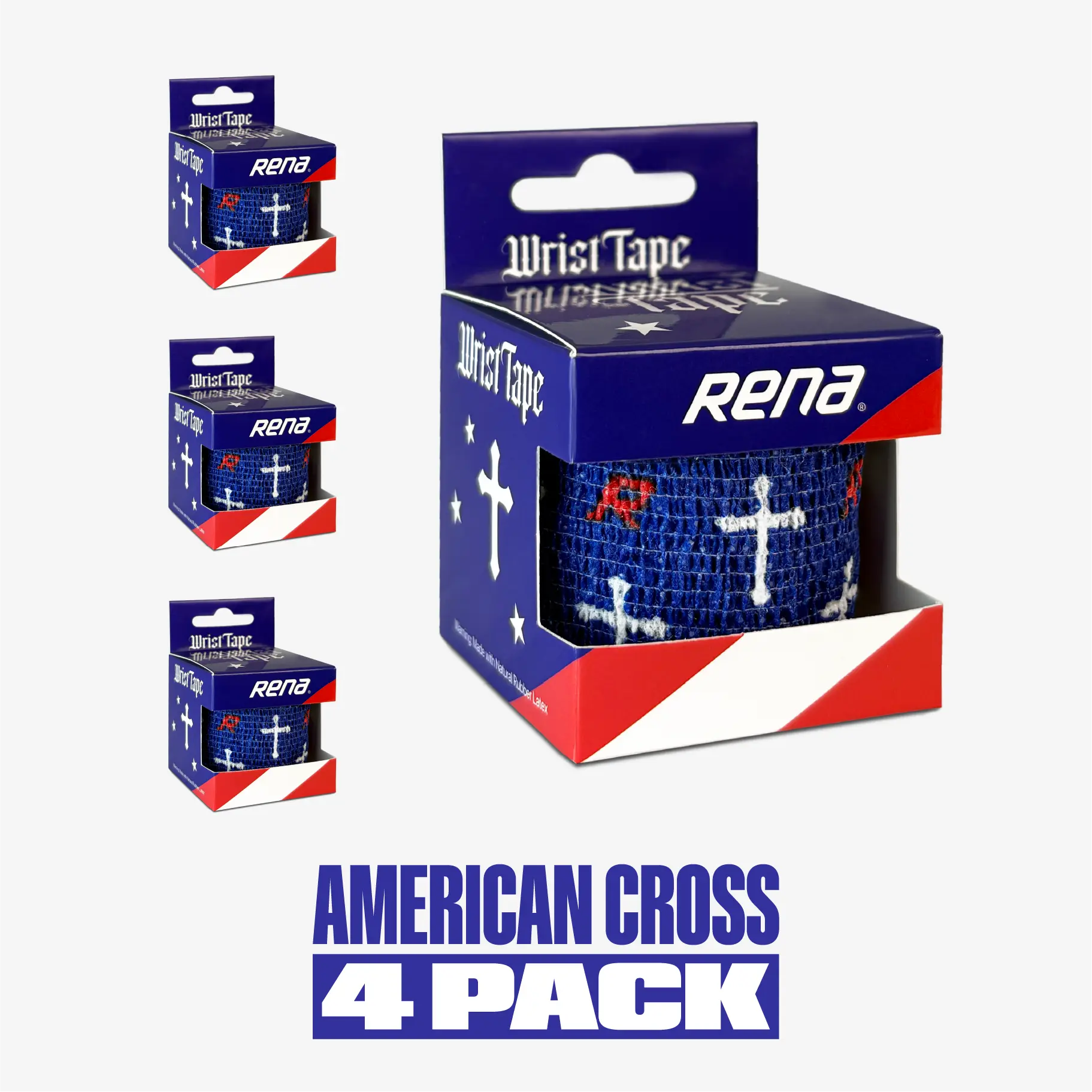 American Cross Wrist Tape (4 Pack), Christian Faith Athletic Tape, Baseball Drip, Football Drip, Soccer Drip