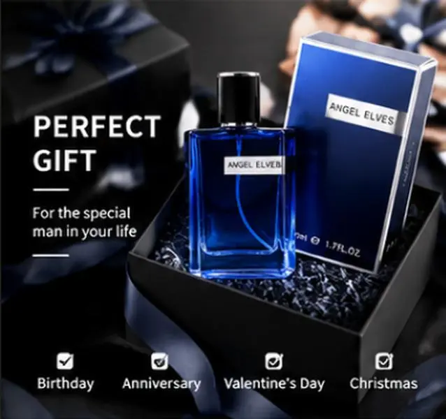 Men's Blue Perfume 50ML – Long Lasting Fragrance for Men, Woody Scent Cologne, Elegant Gift for Him