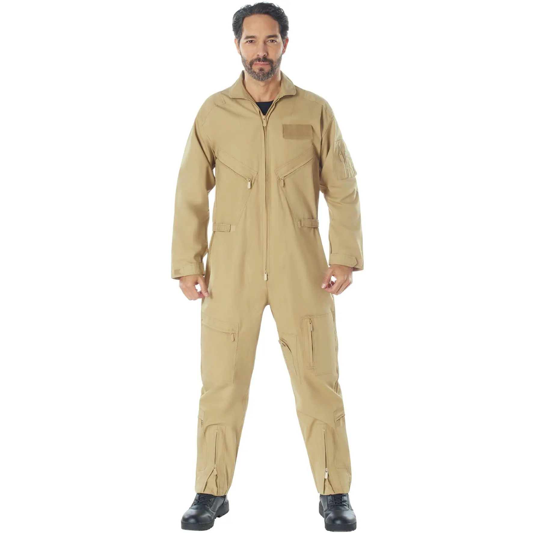 Khaki - Tactical Flight Suit US Air Force Style Pilots Coveralls