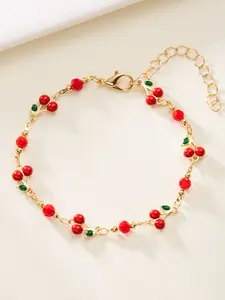 Cute Minimalist Cherry Bracelet, Stylish Fashion Jewelry for Every Occasion, Perfect Accessory for Women and Girls