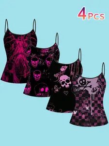 Women's Strapless Top Set, Slim-Fitting All-Season Casual Wear, Without Collar Design, Perfect for Daily & Stylish Looks, Print