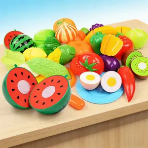 Kids Pretend Play Food Set, Realistic Fruits & Vegetables Playset, Educational Learning Toy for Toddlers 3+, Interactive Kitchen Accessories for Boys & Girls, Perfect Birthday Gift