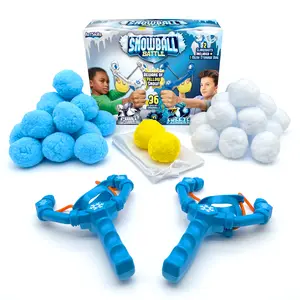 ArtSkills Snowball Battle, Indoor Snowball Fight Set with 36 Fake Snowballs & 2 Snowball Slingshots